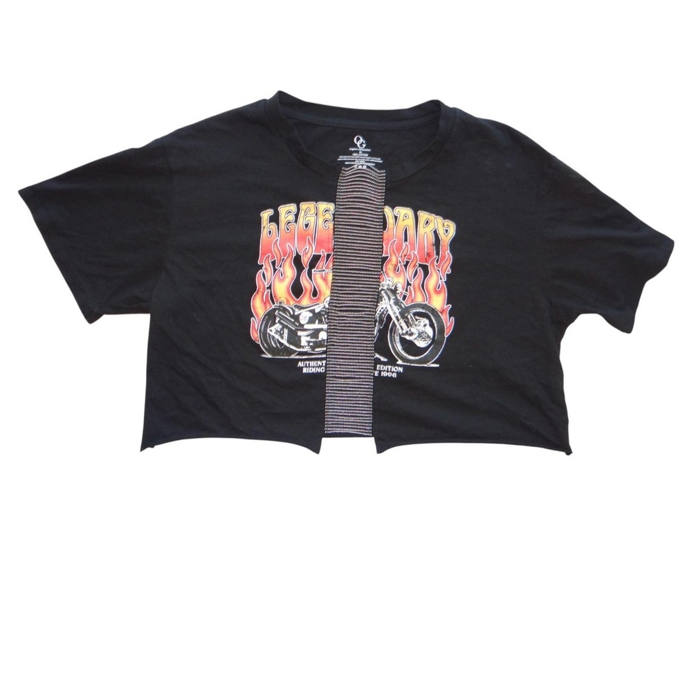 Legendary Motorcycle Graphic Crop Top -‎ Vintage Style